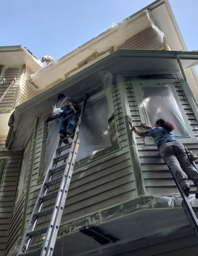 Exterior painters at work